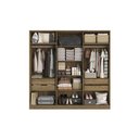 Ver imagem 2 de Guarda-roupa 6 Portas 4 Gvt Kappesberg Adapt Nogueira/branco