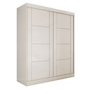 Ver imagem 3 de Guarda-roupa Real 2 Portas 2 Gavetas 100% Mdf Branco - Panorama Móveis