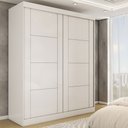 Ver imagem 1 de Guarda-roupa Real 2 Portas 2 Gavetas 100% Mdf Branco - Panorama Móveis