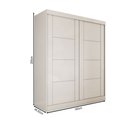 Ver imagem 4 de Guarda-roupa Real 2 Portas 2 Gavetas 100% Mdf Branco - Panorama Móveis