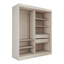 Ver imagem 6 de Guarda-roupa Real 2 Portas 2 Gavetas 100% Mdf Branco - Panorama Móveis