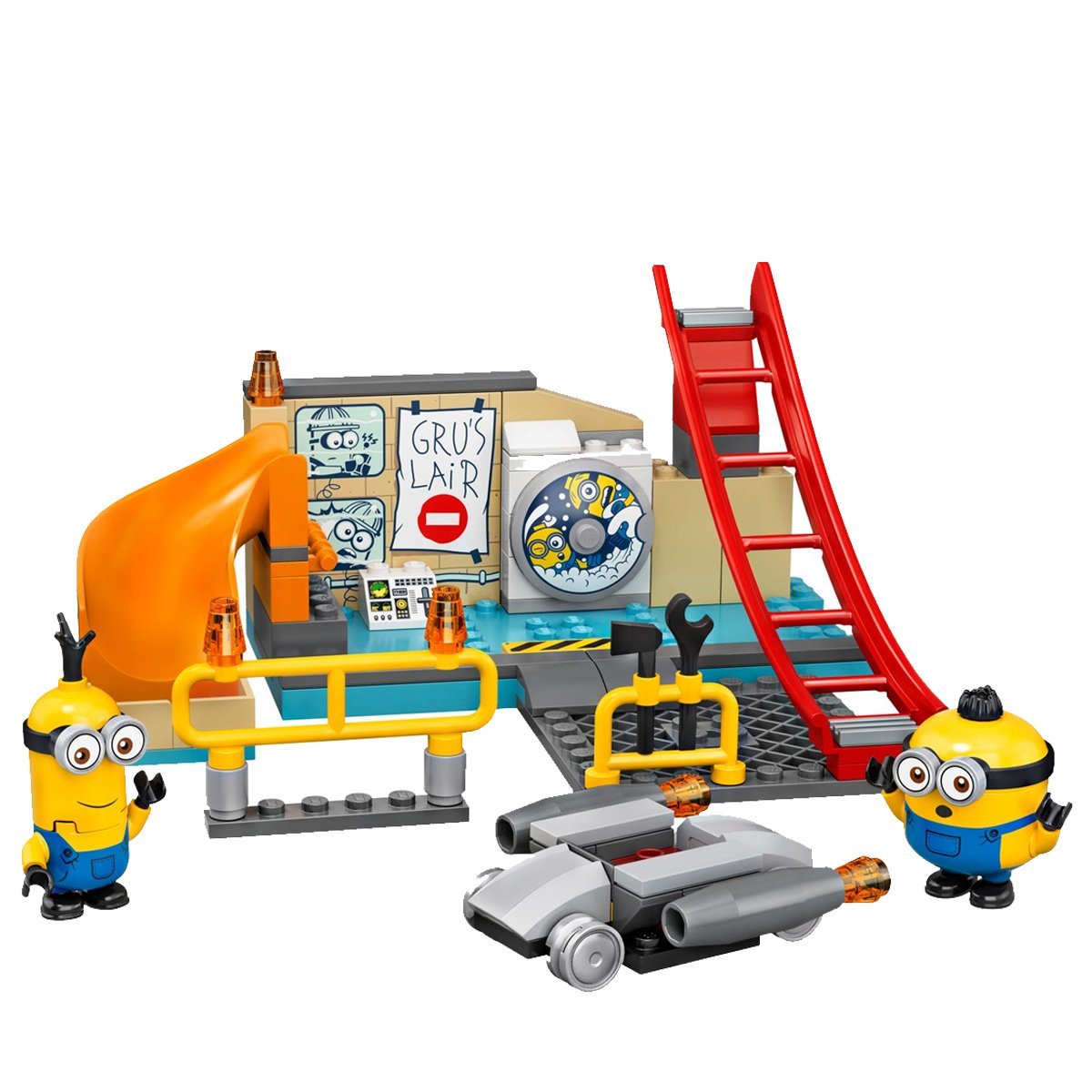Brinquedo Lego Os Minions no Laboratório de Gru Otto e Kevin Minions ...
