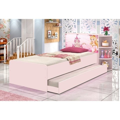 Cama Baú Solteiro com Cama Auxiliar Liz