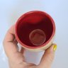 Copo de cerâmica escrito Ressaca no fundo 200ml vermelho - 8