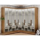 Ver imagem 1 de Modulado Closet Completo Espelhado 9 Portas 6 Gavetas - Rizon-Cumaru - Móveis Novo Horizonte