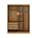 Ver imagem 4 de Modulado Closet Completo Espelhado 9 Portas 6 Gavetas - Rizon-Cumaru - Móveis Novo Horizonte