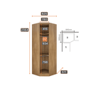 Ver imagem 7 de Modulado Closet Completo Espelhado 9 Portas 6 Gavetas - Rizon-Cumaru - Móveis Novo Horizonte
