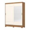 Ver imagem 2 de Guarda Roupa Solteiro 2 Portas Deslizantes Istambul Bege/Nature/Off White