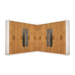 Closet Casal Duplo Rubi Premium 16 Portas C/espelho 8 Gavetas - 2