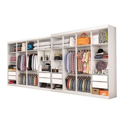 Closet Casal Duplo Rubi Premium 16 Portas C/espelho 8 Gavetas - 4