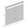 Painel Suspenso 2,3m 2 Gavetas para TVs Até 85 Polegadas Denver Absolut Ripado Nature/Off White J&A  - 3