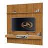 Painel Suspenso 2,3m 2 Gavetas para TVs Até 85 Polegadas Denver Absolut Ripado Nature/Off White J&A  - 2