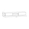 Painel Suspenso 2,3m 2 Gavetas para TVs Até 85 Polegadas Denver Absolut Ripado Nature/Off White J&A  - 4