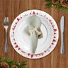 Sousplat Natal Branco e Vermelho com Porta Guardanapo Estrela - 1