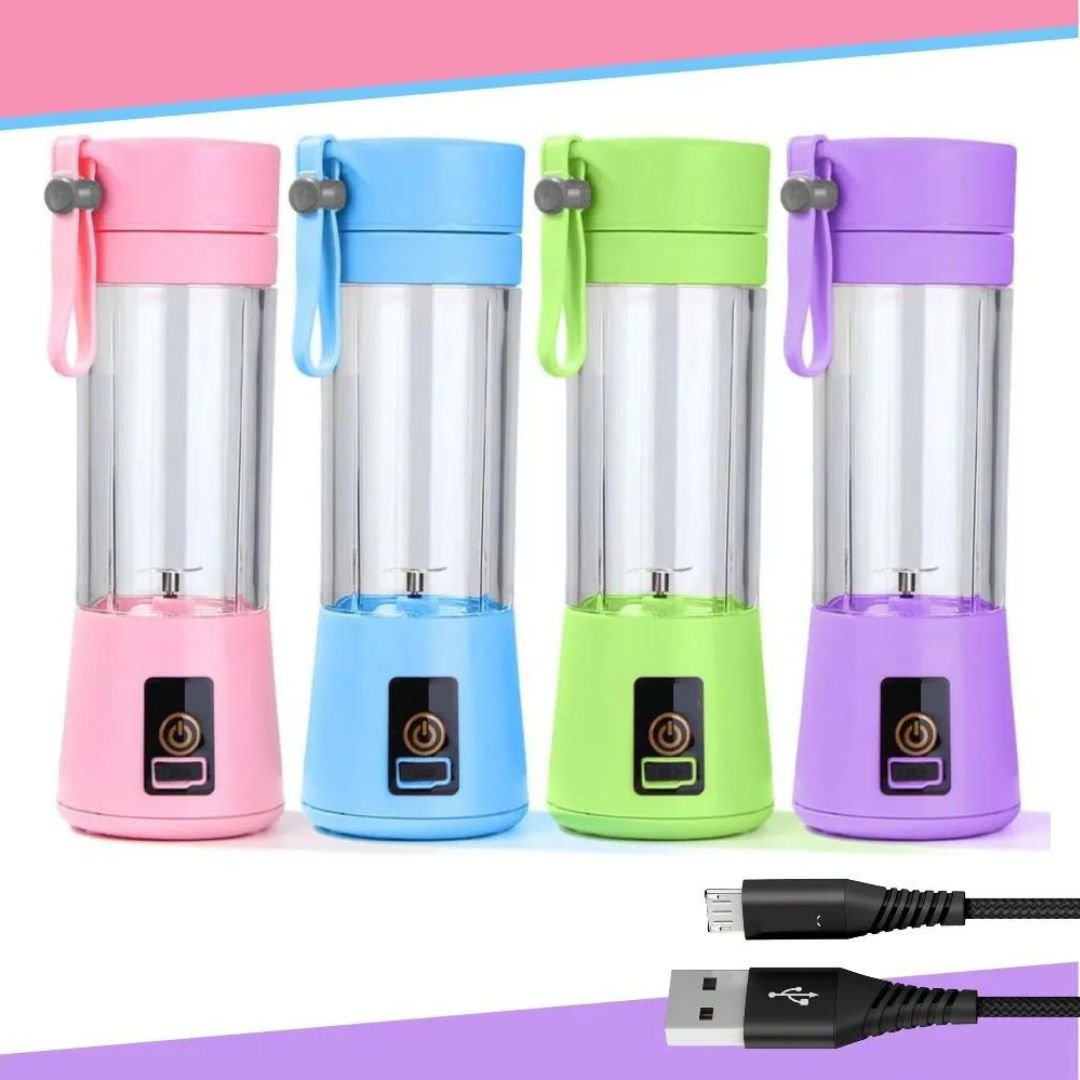 Garrafa Mixer Liquidificador Copo Portátil Recarregável Usb:roxo - 2