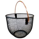 Ver imagem 2 de Cesta Aramada Preta C/ Alca Rose Gold (preto) P
