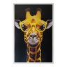 Quadro Decorativo Girafa de Óculos Moldura Cx Alta 100x66 Titulo Moldura Branca - 1