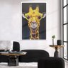 Quadro Decorativo Girafa de Óculos Moldura Cx Alta 100x66 Titulo Moldura Branca - 2