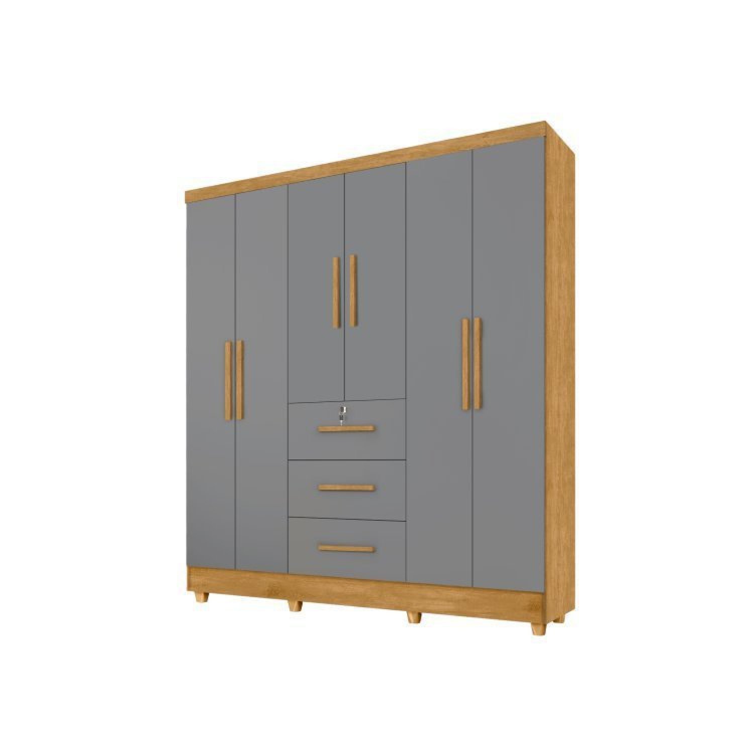Guarda-Roupa Tokio 6 Portas com espelho | MadeiraMadeira