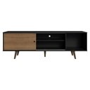 Ver imagem 4 de Rack para TV até 80 Polegadas 160cm Preto/Rustic com Pés Rustic Torino Madesa