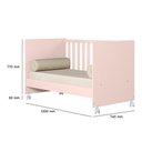 Ver imagem 4 de Berço Mini Cama Americano com Rodízio Lua Encantada Rosa Acetinado