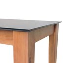 Ver imagem 5 de Mesa de Jantar Lyon Pés Madeira Maciça Tampo MDF Laqueado 135x70 - Amêndoa Preto