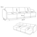 Ver imagem 5 de Sofá Cama para Sala de Estar 5 Lugares 436cm Montserrat K01 Veludo Verde - Lyam Decor