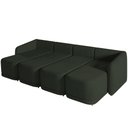 Ver imagem 6 de Sofá Cama para Sala de Estar 5 Lugares 436cm Montserrat K01 Veludo Verde - Lyam Decor