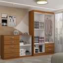 Ver imagem 2 de Guarda-roupa Bella 4 Portas 2 Gavetas com Cômoda 2 Portas 5 Gavetas Cinamomo - Panorama Móveis