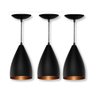Kit 3 Pendentes Luminária de Teto Vegas Preto com Cobre - Ilumania Iluminia Luminaria Pendentes De T - 2