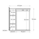 Ver imagem 3 de Espelheira com LED 1 Porta 70,5x67,5x14,5cm Preto