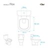 Assento Sanitário Flox Cinza Claro para Vaso Fiori - 3
