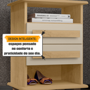 Ver imagem 6 de Mesa de Cabeceira Turim com 2 Gavetas com 2 Nichos Bege
