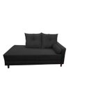 Ver imagem 1 de Divã Recamier Berlim 1,60 cm Lado Direito Suede Preto