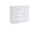Ver imagem 1 de Cômoda Firenze 4 Gavetas 1 Porta c/Sapateira - D Doro Branco