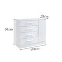 Ver imagem 2 de Cômoda Firenze 4 Gavetas 1 Porta c/Sapateira - D Doro Branco