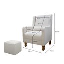 Ver imagem 3 de Poltrona de Amamentação Fixa Sophia com Puff Reto e 1 Almofada Bouclé