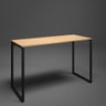 Mesa Escritório Escrivaninha Office Estilo Industrial Vintage Madeira com Preto 90x50cm - 6