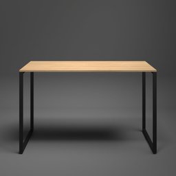 Mesa Escritório Escrivaninha Office Estilo Industrial Vintage Madeira com Preto 90x50cm - 5