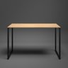 Mesa Escritório Escrivaninha Office Estilo Industrial Vintage Madeira com Preto 90x50cm - 5