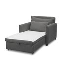 Ver imagem 6 de Poltrona Cama Retrátil Solteiro com Rodízio Cloe Bouclê E03 - D’Rossi