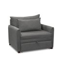 Ver imagem 1 de Poltrona Cama Retrátil Solteiro com Rodízio Cloe Bouclê E03 - D’Rossi