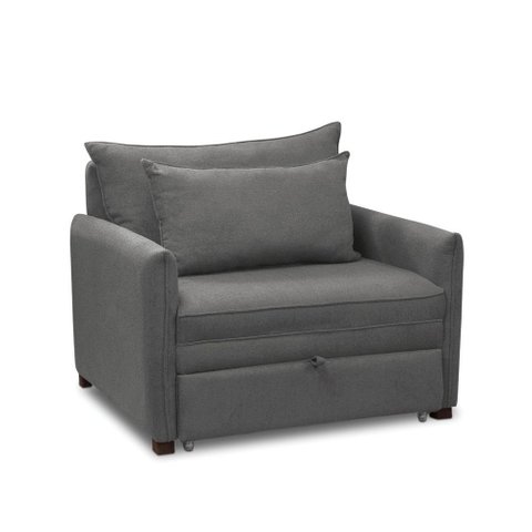 Poltrona Cama Retrátil Solteiro com Rodízio Cloe Bouclê E03 - D'rossi