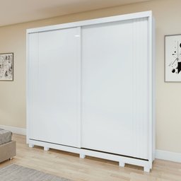 Guarda Roupa Casal Ripado 2 Portas 4 Gavetas com Pés Upper Yescasa  - 1