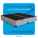 Ver imagem 6 de Cama Box Baú Queen Size Bipartida Serenelife - Tecido Alpha 56