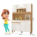 Ver imagem 4 de Armário de Cozinha 7 Portas 1 Gaveta Magazin Branco/Freijó/Off White Cristal