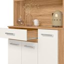 Ver imagem 5 de Armário de Cozinha 5 Portas 1 Gaveta Magazin Branco/Freijó/Off White Cristal