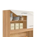 Ver imagem 6 de Armário de Cozinha 5 Portas 1 Gaveta Magazin Branco/Freijó/Off White Cristal