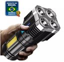 Ver imagem 1 de Lanterna Led Recarregavel Usb 4 Nucleos Alto Brilho