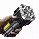 Ver imagem 2 de Lanterna Led Recarregavel Usb 4 Nucleos Alto Brilho